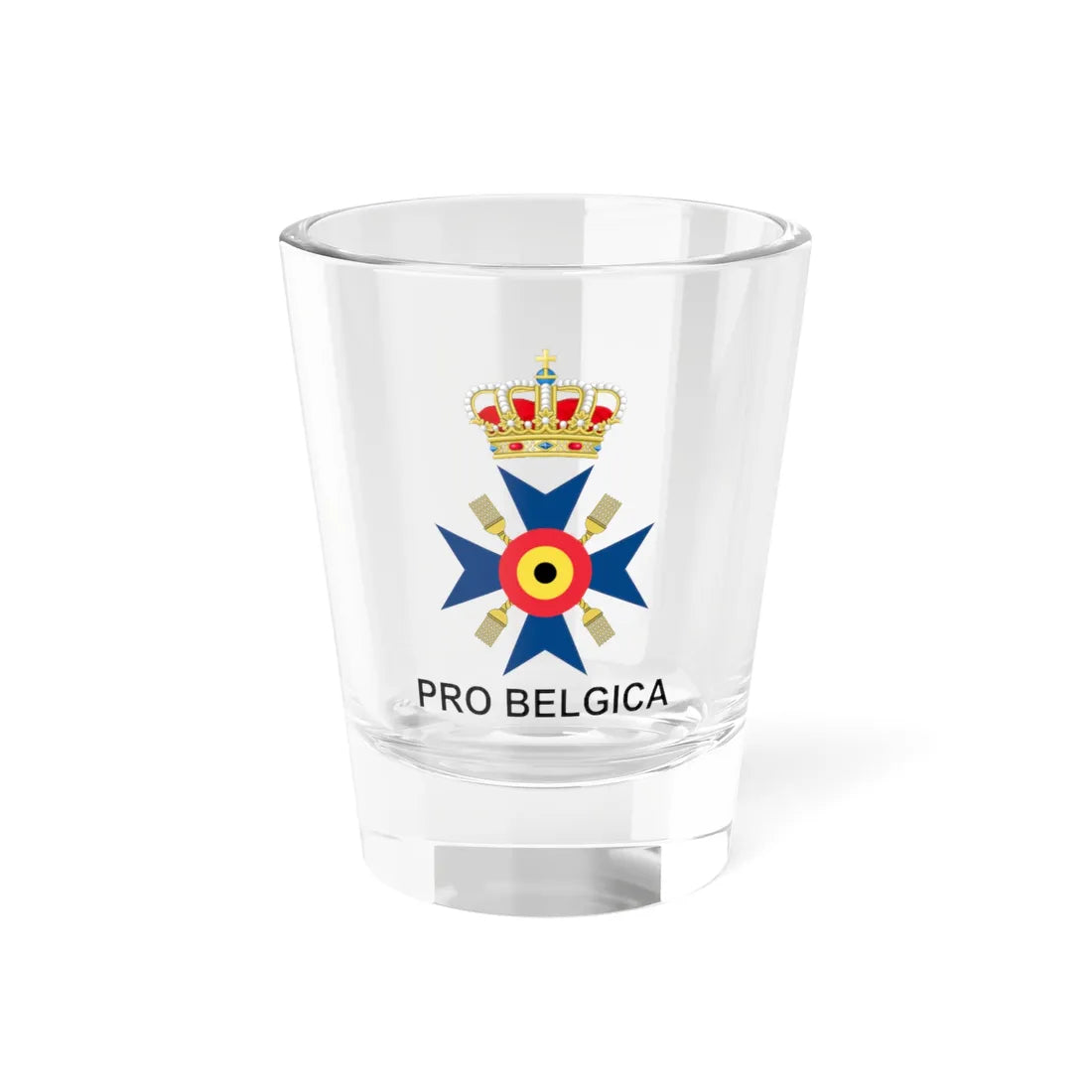 Insignia of Pro Belgica (Belgium) (Coat of Arms) Shot Glass 1.5oz 1.5oz - Go Mug Yourself