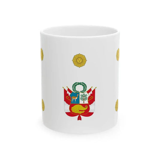 Insignia of the President of Peru (Peru) White Coffee Mug 11oz - Go Mug Yourself