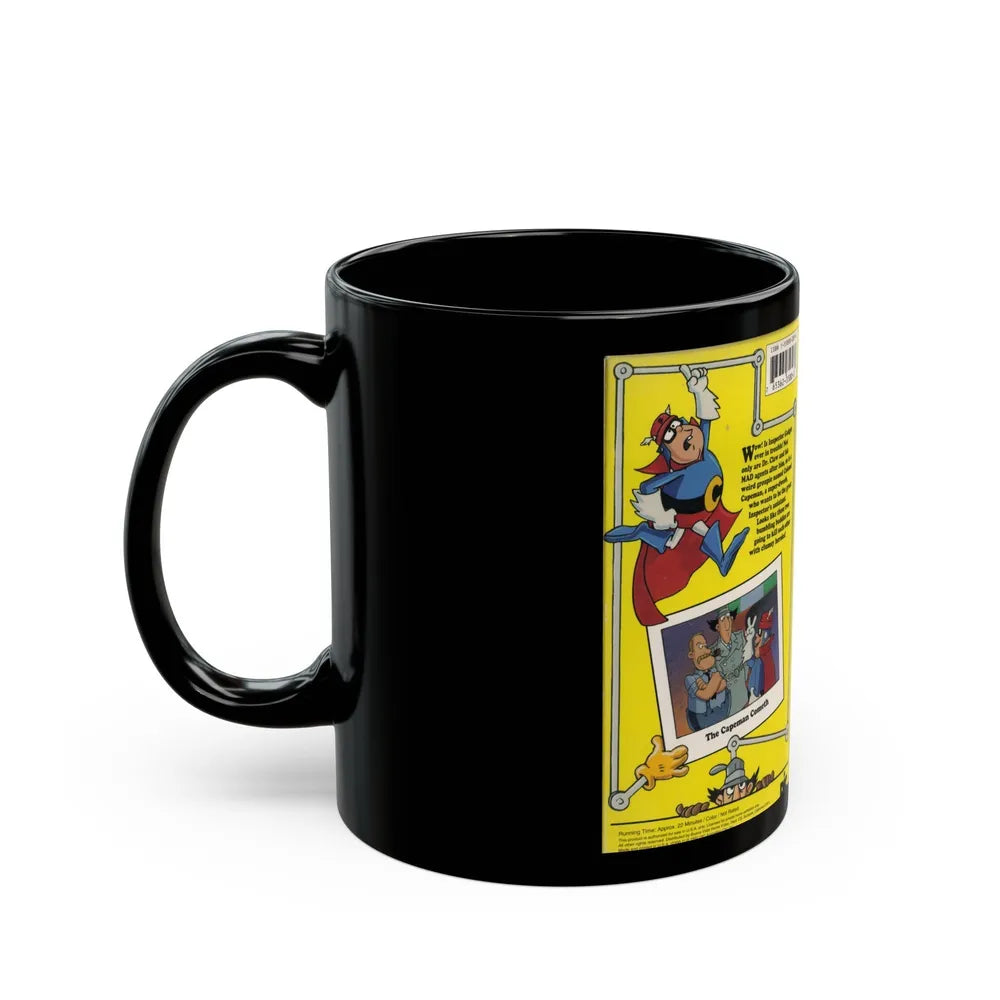 INSPECTOR GADGET THE CAPEMAN COMETH (VHS COVER) - Black Coffee Mug-Go Mug Yourself