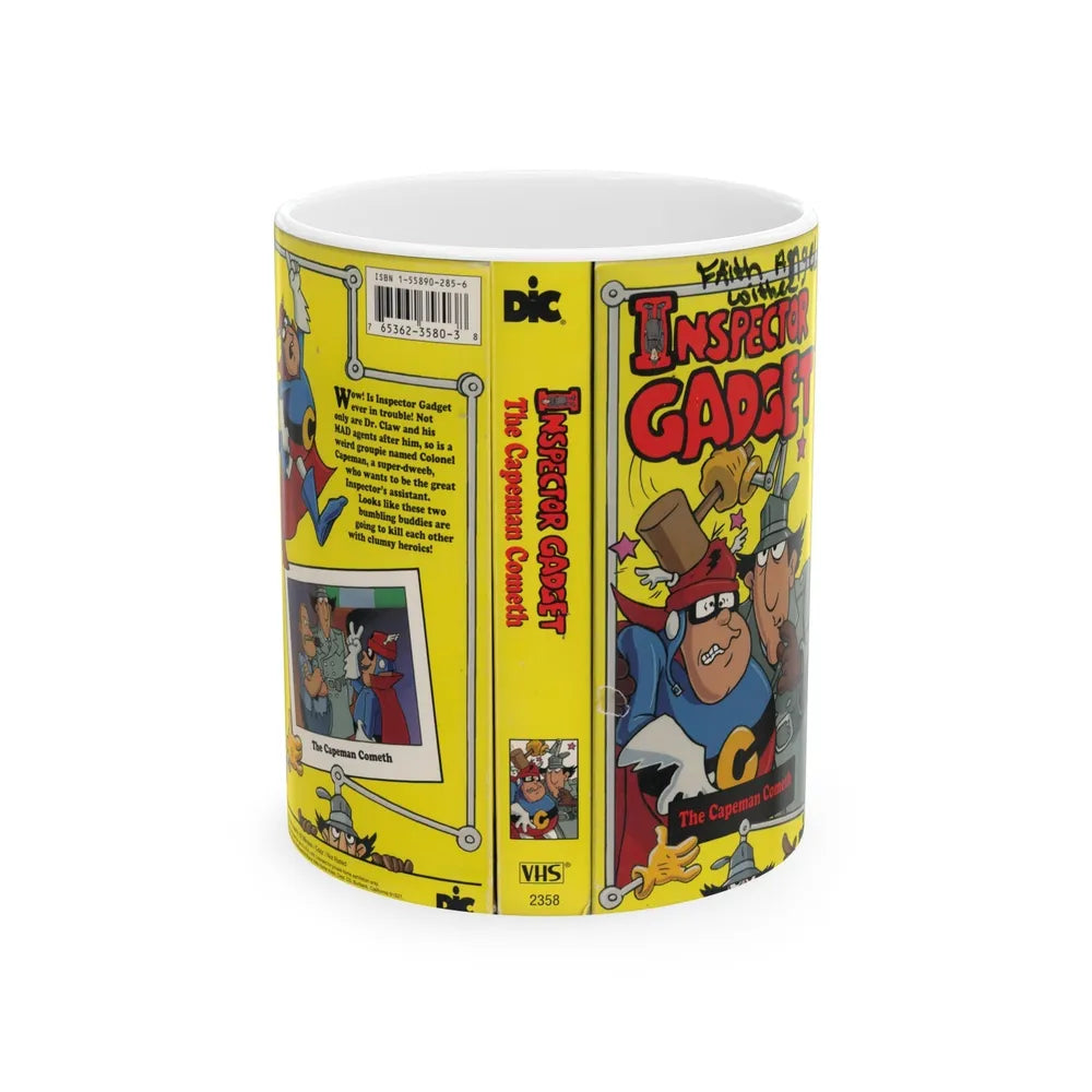 INSPECTOR GADGET THE CAPEMAN COMETH (VHS COVER) - White Coffee Mug-11oz-Go Mug Yourself