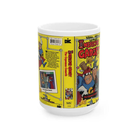 INSPECTOR GADGET THE CAPEMAN COMETH (VHS COVER) - White Coffee Mug 15oz - Go Mug Yourself