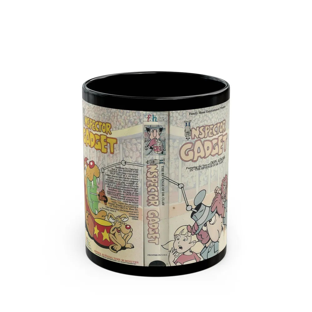 INSPECTOR GADGET THE REVENGE OF DR CLAW (VHS COVER) - Black Coffee Mug-11oz-Go Mug Yourself