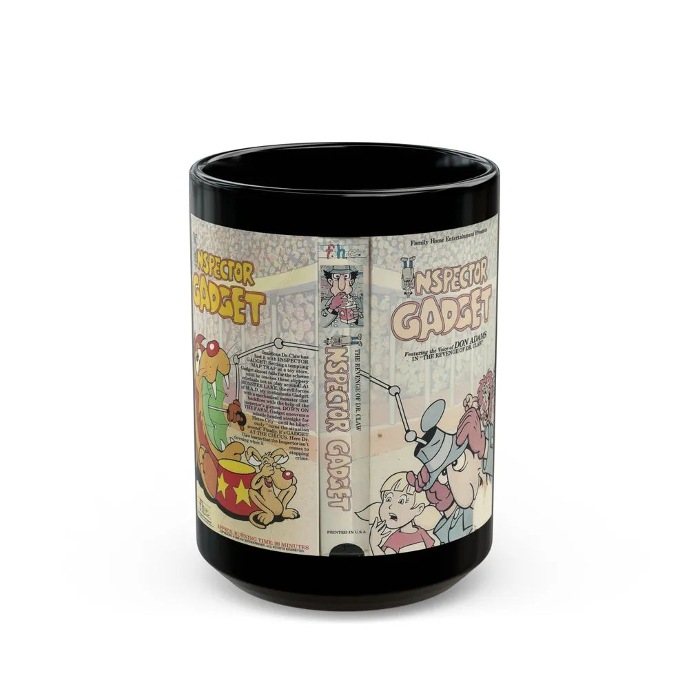 INSPECTOR GADGET THE REVENGE OF DR CLAW (VHS COVER) - Black Coffee Mug-15oz-Go Mug Yourself