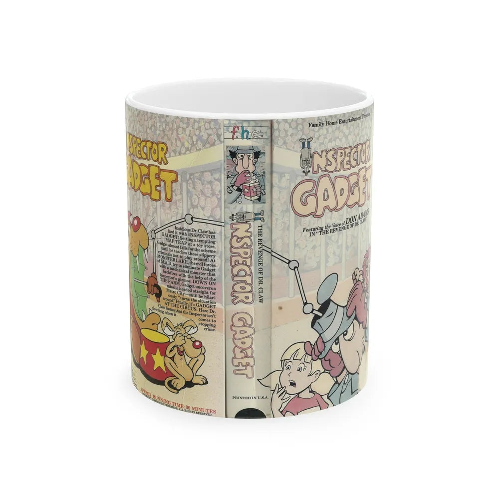 INSPECTOR GADGET THE REVENGE OF DR CLAW (VHS COVER) - White Coffee Mug-11oz-Go Mug Yourself