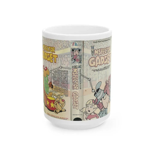 INSPECTOR GADGET THE REVENGE OF DR CLAW (VHS COVER) - White Coffee Mug 15oz - Go Mug Yourself