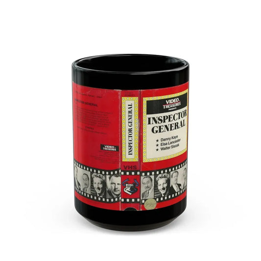 INSPECTOR GENERAL VIDEO TREASURES (VHS COVER) - Black Coffee Mug 15oz - Go Mug Yourself
