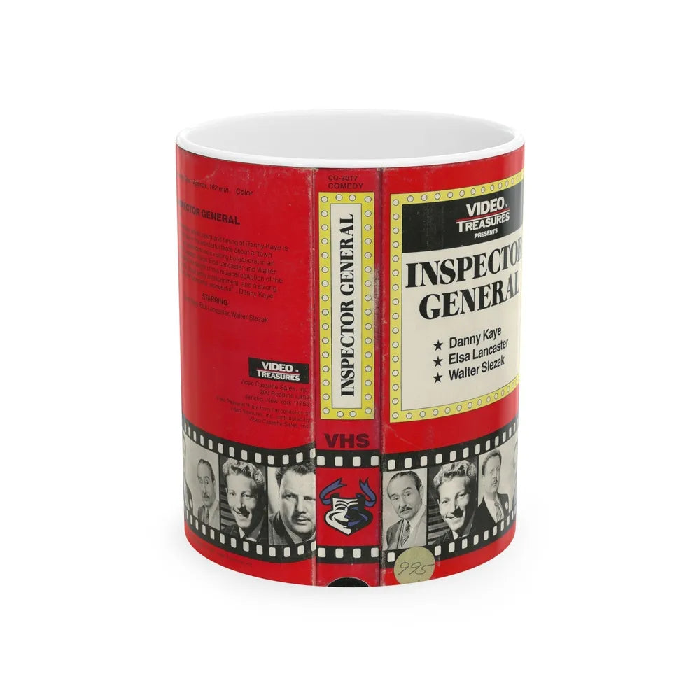 INSPECTOR GENERAL VIDEO TREASURES (VHS COVER) - White Coffee Mug-11oz-Go Mug Yourself