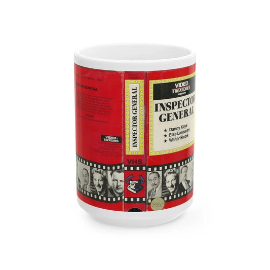 INSPECTOR GENERAL VIDEO TREASURES (VHS COVER) - White Coffee Mug 15oz - Go Mug Yourself