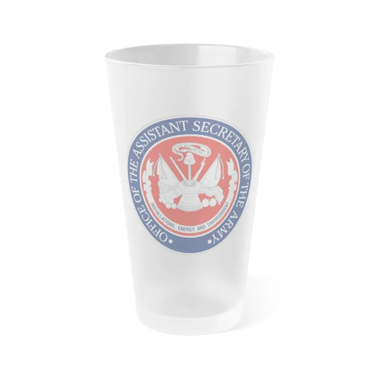 Installations Energy and Environment (U.S. Army) Frosted Pint Glass 16oz-Go Mug Yourself