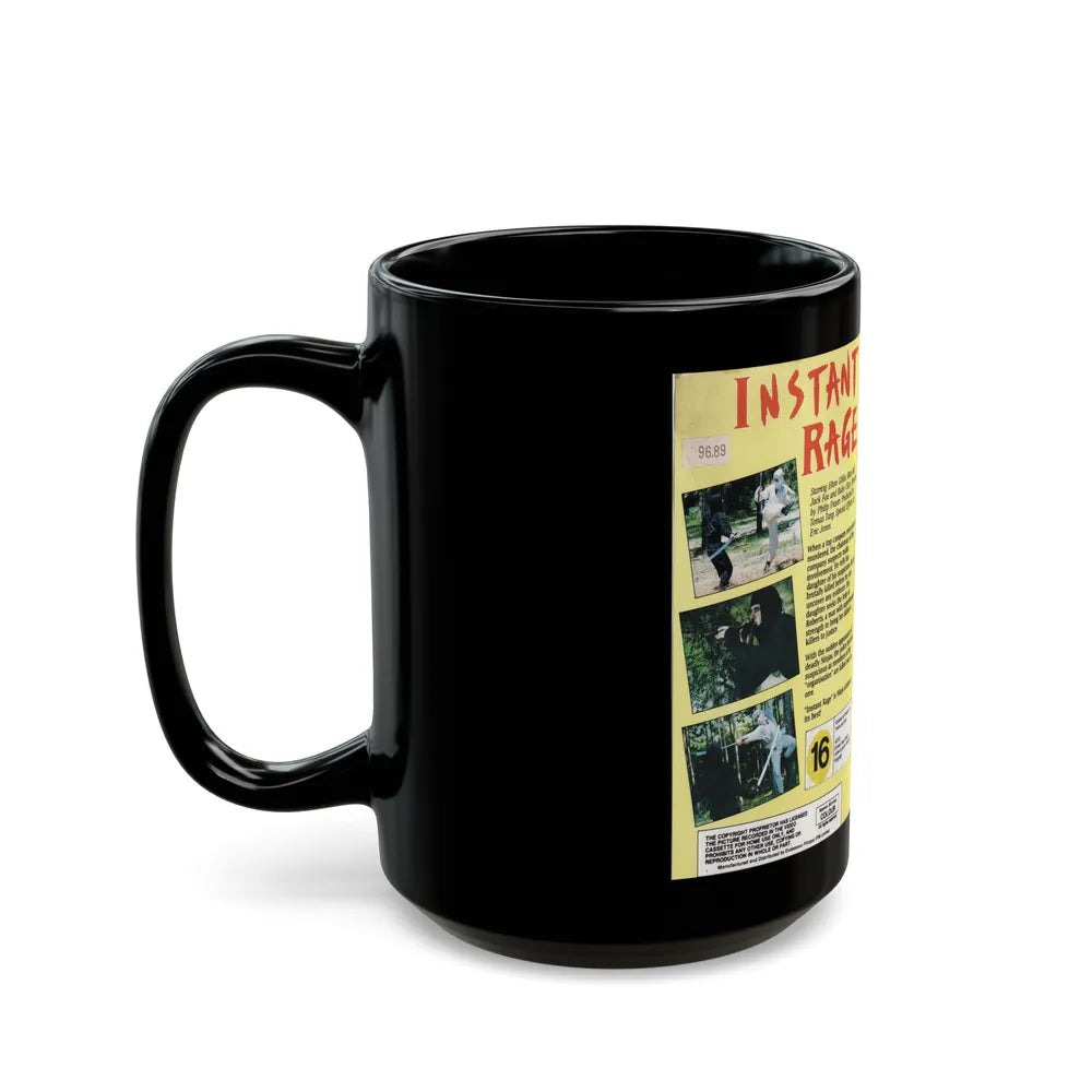 INSTANT RAGE KUNG FU (VHS COVER) - Black Coffee Mug-Go Mug Yourself