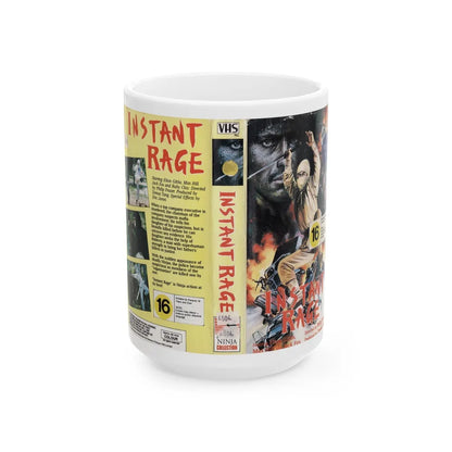 INSTANT RAGE KUNG FU (VHS COVER) - White Coffee Mug-15oz-Go Mug Yourself