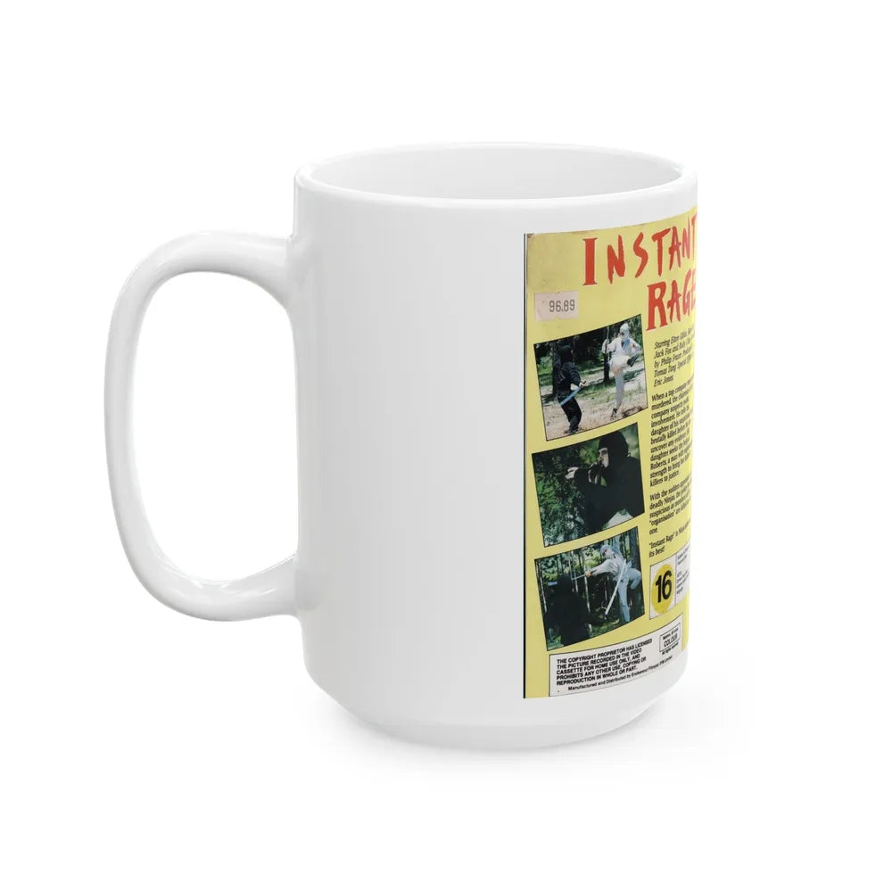 INSTANT RAGE KUNG FU (VHS COVER) - White Coffee Mug-Go Mug Yourself