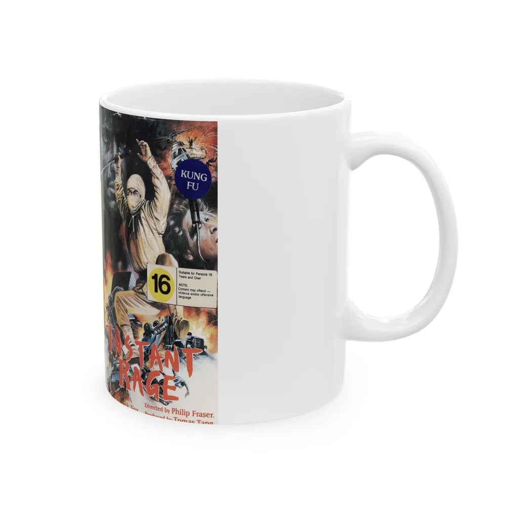 INSTANT RAGE KUNG FU (VHS COVER) - White Coffee Mug-Go Mug Yourself