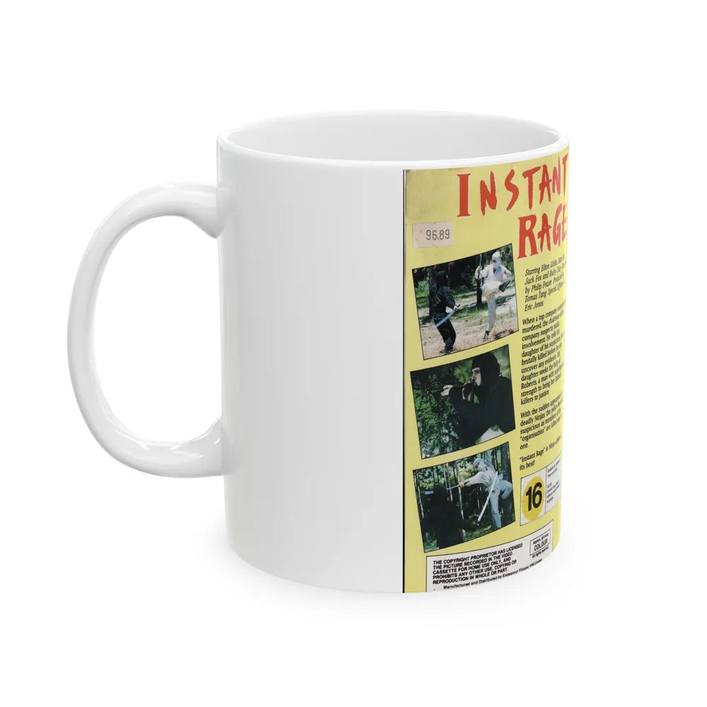 INSTANT RAGE KUNG FU (VHS COVER) - White Coffee Mug-Go Mug Yourself