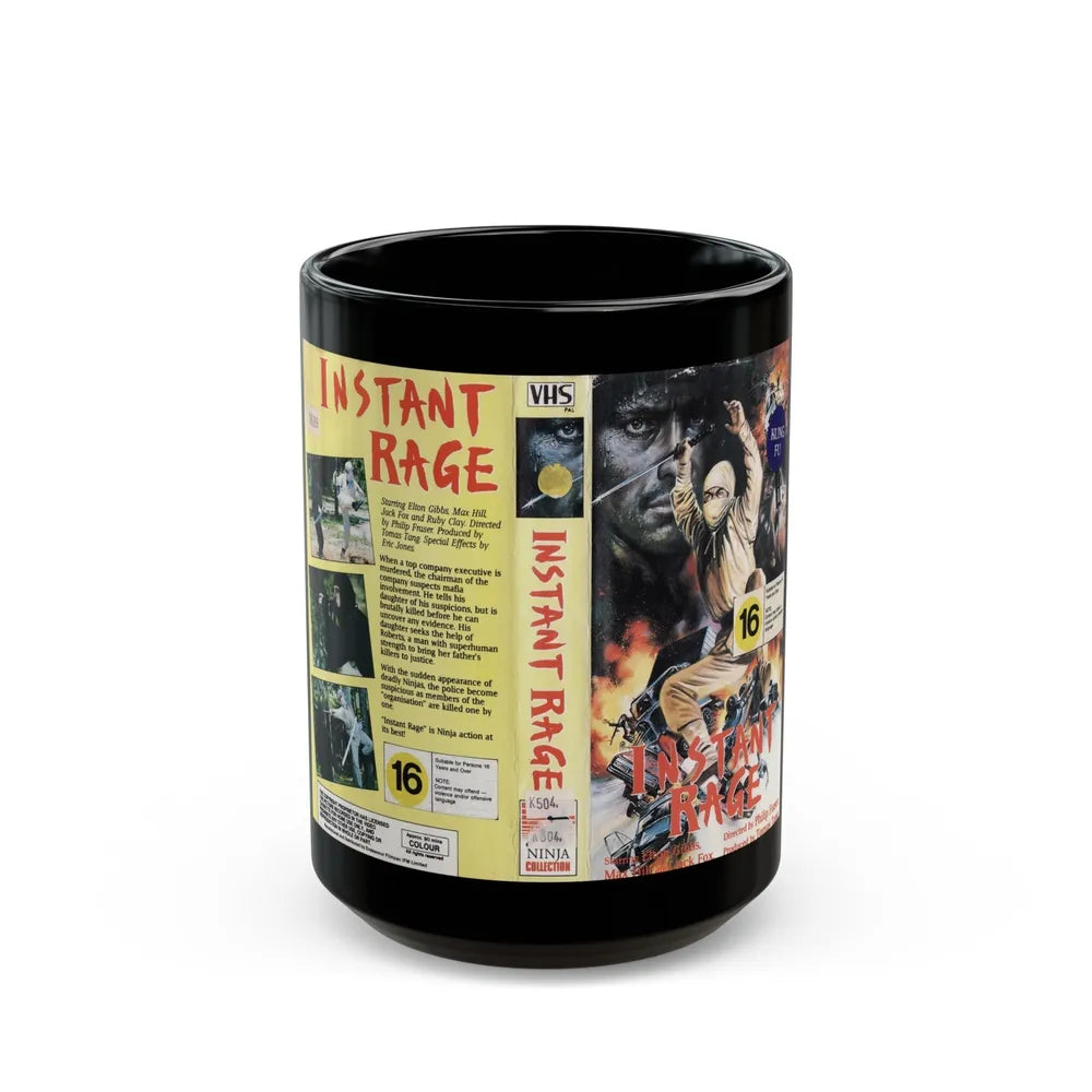 INSTANT RAGE NINJA COLLECTION (VHS COVER) - Black Coffee Mug-15oz-Go Mug Yourself