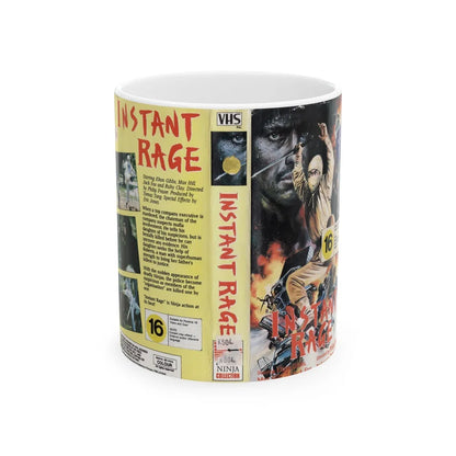 INSTANT RAGE NINJA COLLECTION (VHS COVER) - White Coffee Mug-11oz-Go Mug Yourself