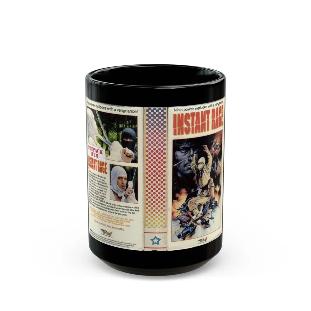 INSTANT RAGE (VHS COVER) - Black Coffee Mug-15oz-Go Mug Yourself