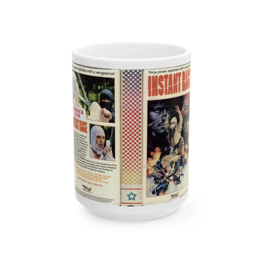 INSTANT RAGE (VHS COVER) - White Coffee Mug-15oz-Go Mug Yourself