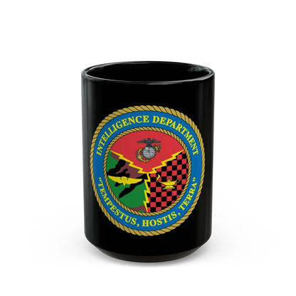 Intelligence Department Tempestus Hostis Terra (USMC) Black Coffee Mug-15oz-Go Mug Yourself