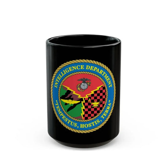 Intelligence Department Tempestus Hostis Terra (USMC) Black Coffee Mug 15oz - Go Mug Yourself