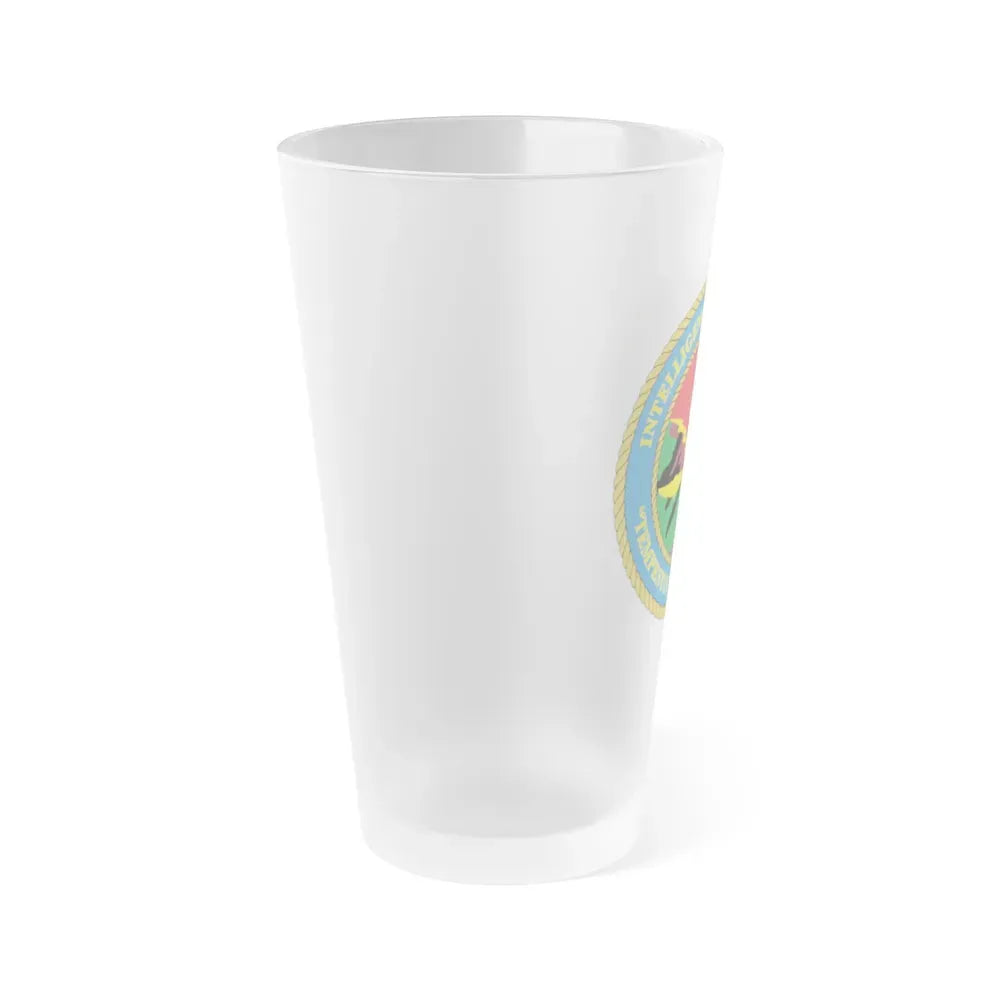 Intelligence Department Tempestus Hostis Terra (USMC) Frosted Pint Glass 16oz - Go Mug Yourself