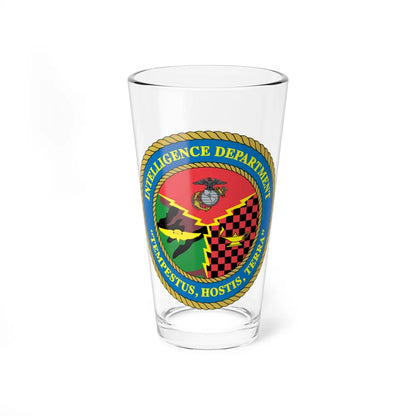 Intelligence Department Tempestus Hostis Terra (USMC) Pint Glass 16oz-16oz-Go Mug Yourself