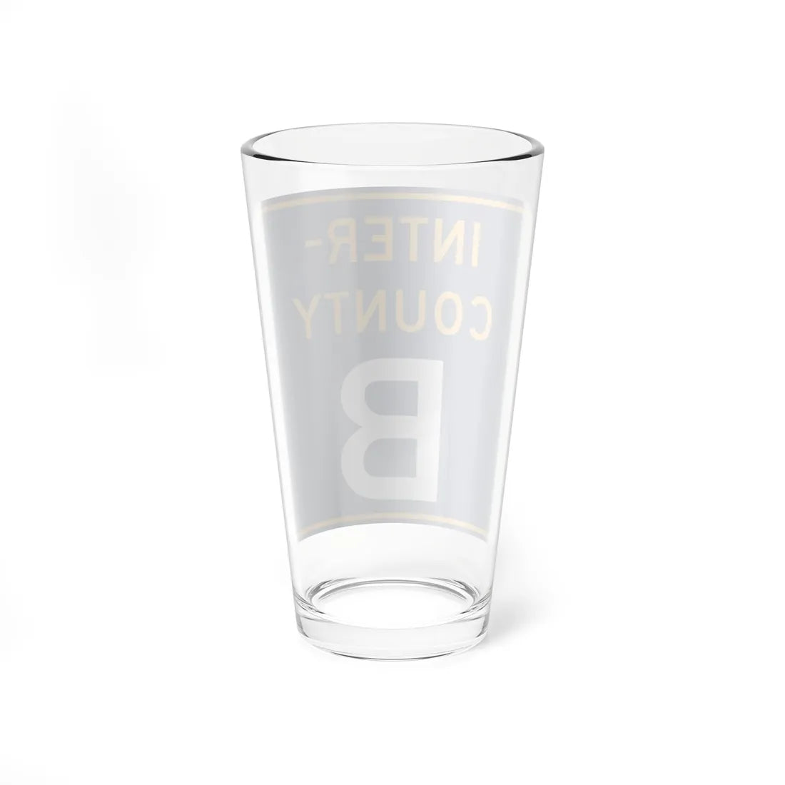 Inter County Route B MN (Minnesota) (Road Sign) Pint Glass 16oz - Go Mug Yourself