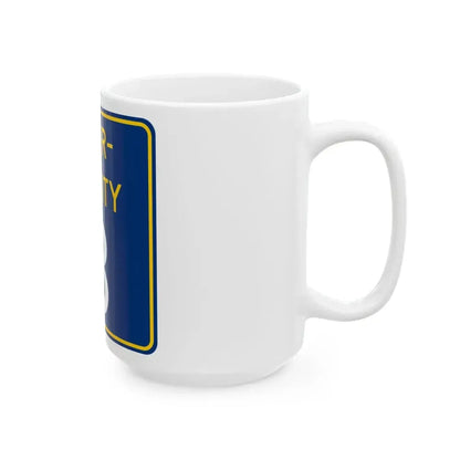 Inter County Route B MN (Minnesota) (Road Sign) White Coffee Mug - Go Mug Yourself