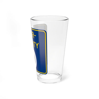 Inter County Route D MN (Minnesota) (Road Sign) Pint Glass 16oz - Go Mug Yourself