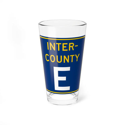 Inter County Route E MN (Minnesota) (Road Sign) Pint Glass 16oz 16oz - Go Mug Yourself