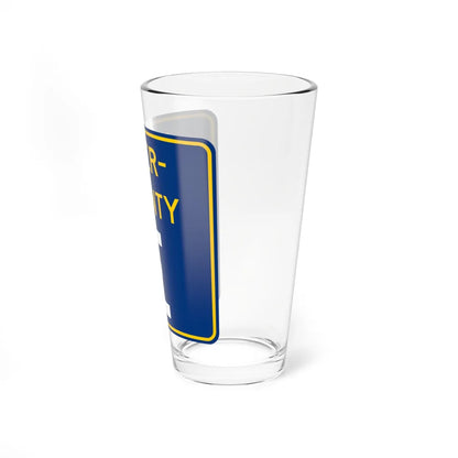 Inter County Route E MN (Minnesota) (Road Sign) Pint Glass 16oz - Go Mug Yourself