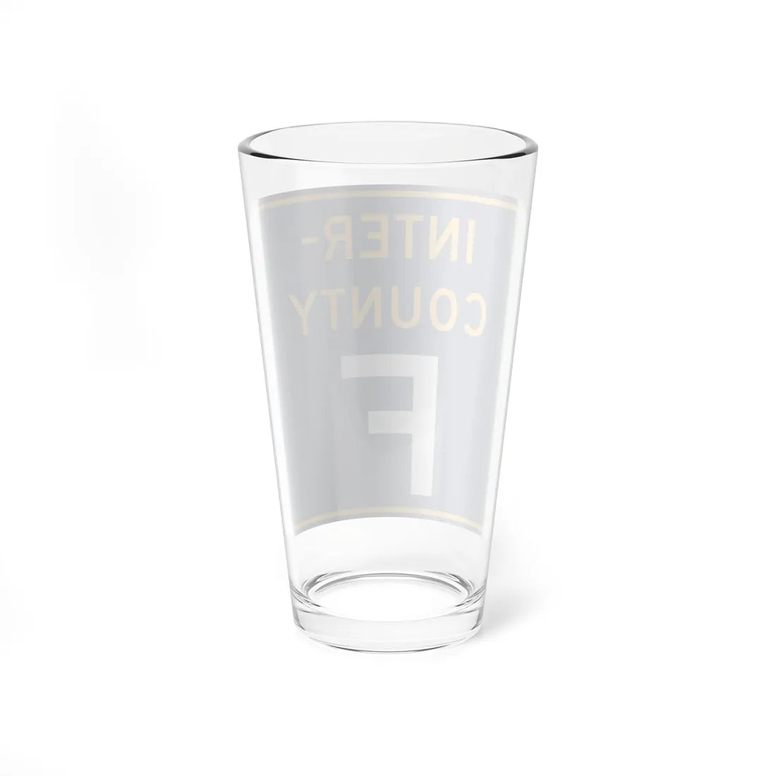 Inter County Route F MN (Minnesota) (Road Sign) Pint Glass 16oz - Go Mug Yourself