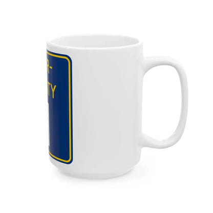 Inter County Route H MN (Minnesota) (Road Sign) White Coffee Mug - Go Mug Yourself