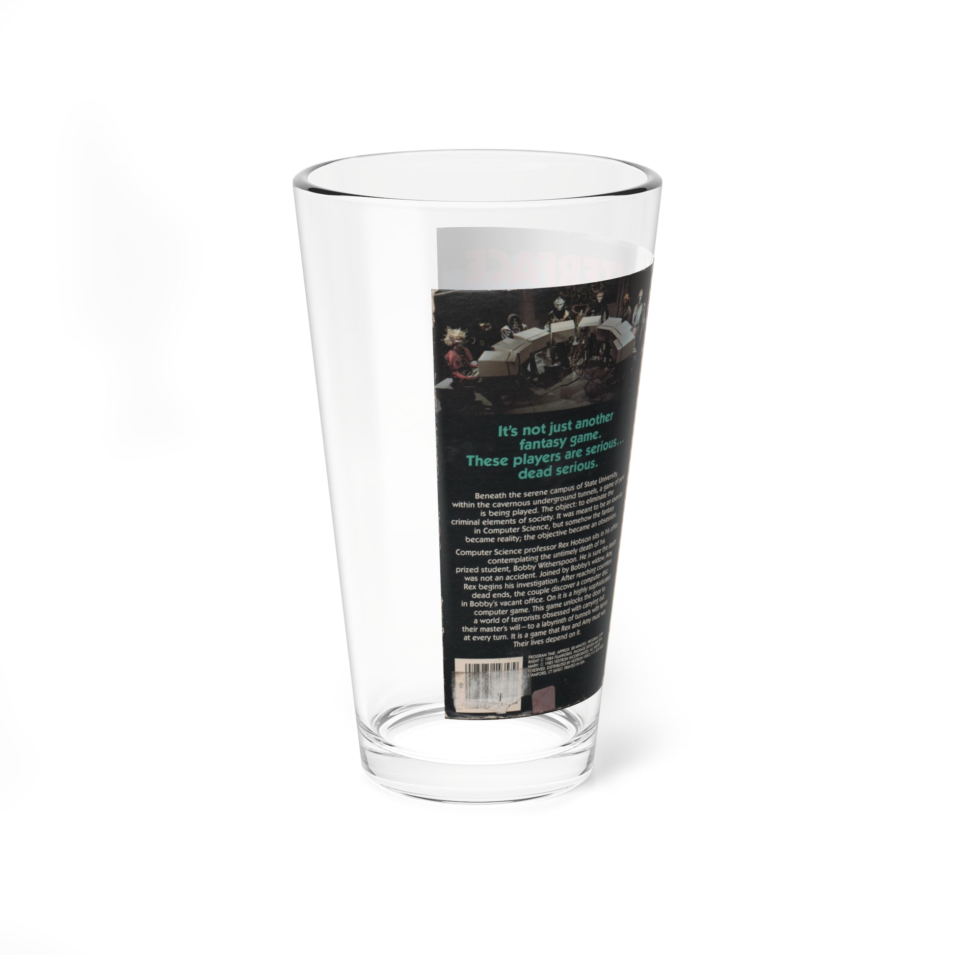 INTERFACE (VHS COVER) Pint Glass 16oz-Go Mug Yourself