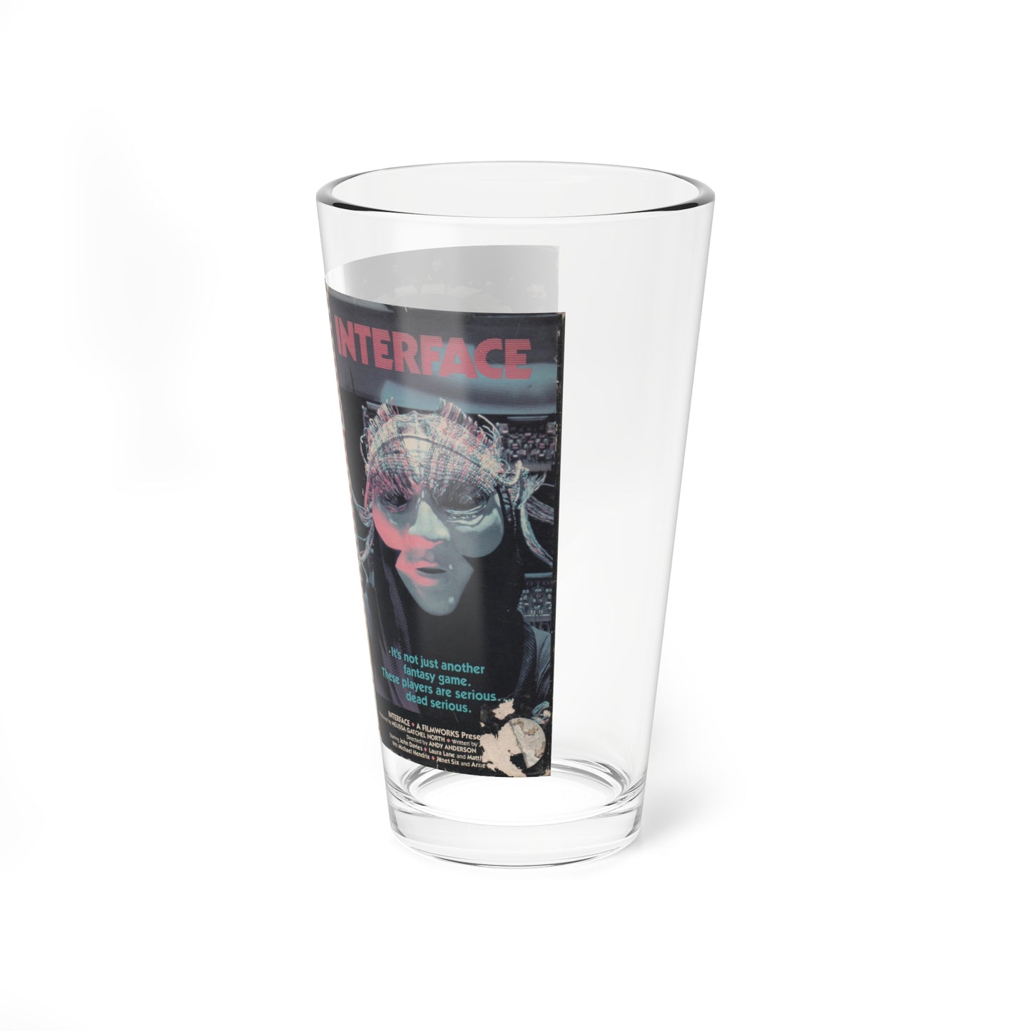 INTERFACE (VHS COVER) Pint Glass 16oz-Go Mug Yourself