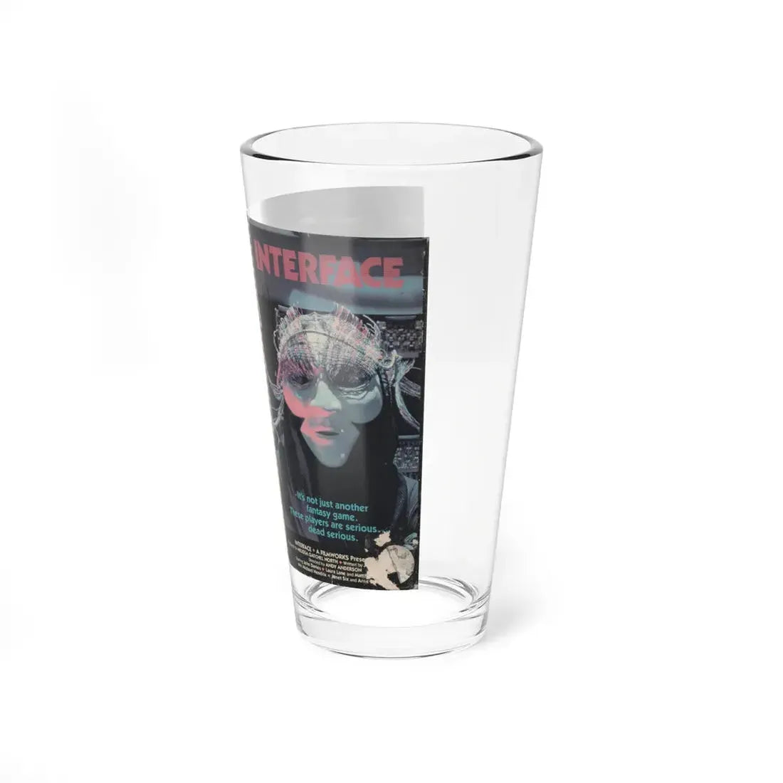 INTERFACE (VHS COVER) Pint Glass 16oz - Go Mug Yourself