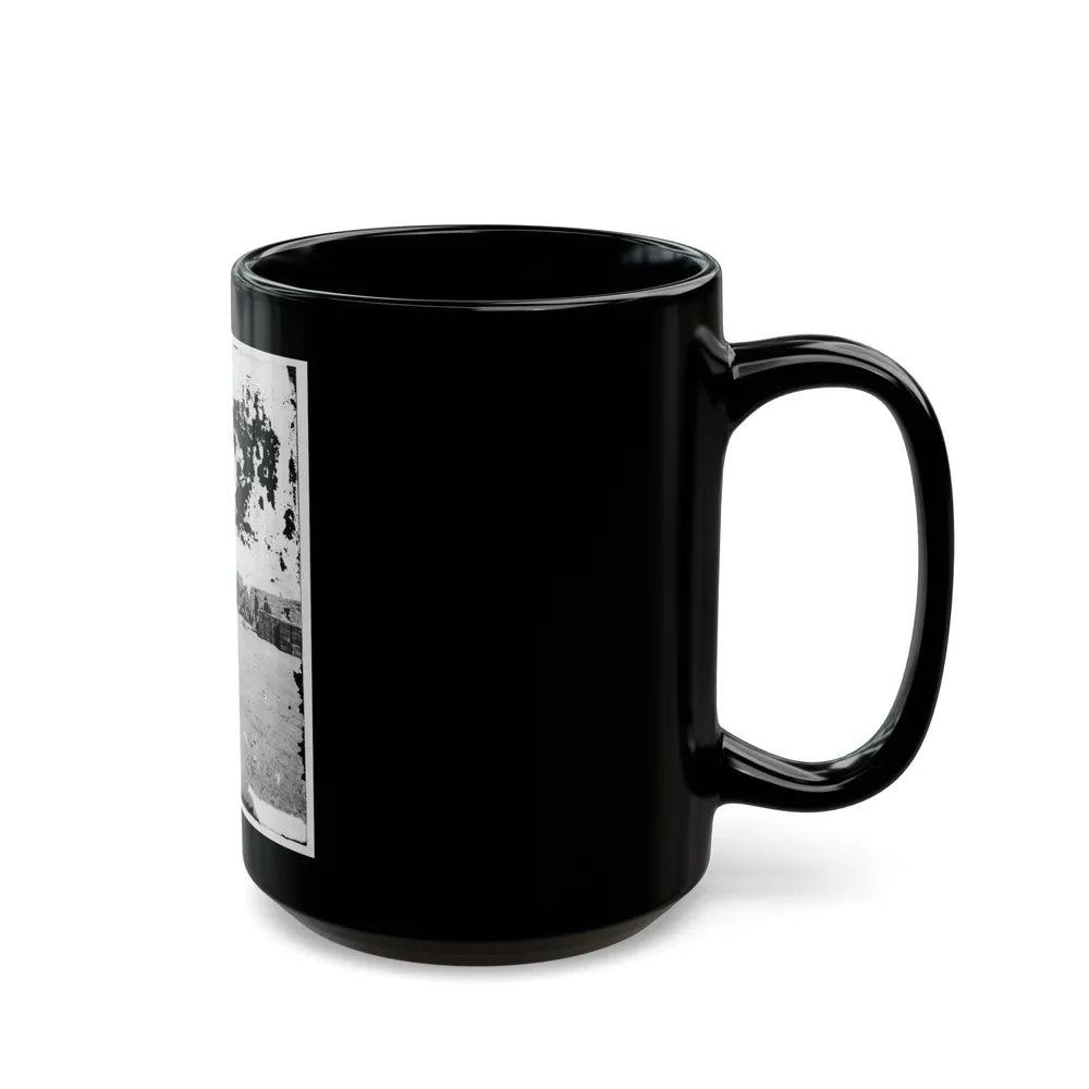 Interior Of Fort Putnam On Morris Island (U.S. Civil War) Black Coffee Mug-Go Mug Yourself