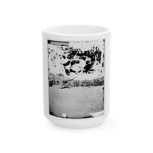 Interior Of Fort Putnam On Morris Island (U.S. Civil War) White Coffee Mug 15oz - Go Mug Yourself