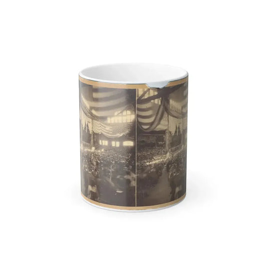 Interior View of a Large Convention Hall Filled With People Sitting in Chairs (U.S. Civil War) Color Changing Coffee Mug 11oz Default Title 11oz - Go Mug Yourself