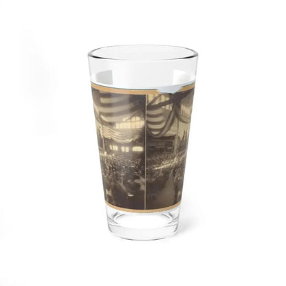 Interior View Of A Large Convention Hall Filled With People Sitting In Chairs (U.S. Civil War) Pint Glass 16oz 16oz - Go Mug Yourself