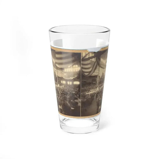 Interior View Of A Large Convention Hall Filled With People Sitting In Chairs (U.S. Civil War) Pint Glass 16oz 16oz - Go Mug Yourself