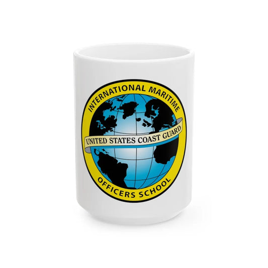 International Maritime Officers School USCG (U.S. Coast Guard) White Coffee Mug-15oz-Go Mug Yourself