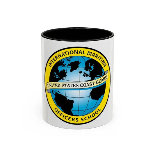 International Maritime Officers School USCG (U.S. Coast Guard) Accent Coffee Mug 11oz Black - Go Mug Yourself