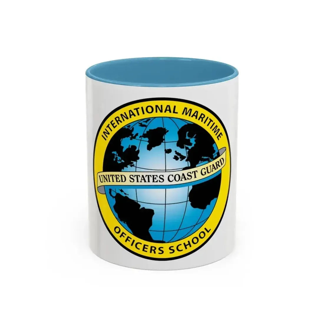 International Maritime Officers School USCG (U.S. Coast Guard) Accent Coffee Mug 11oz Light Blue - Go Mug Yourself