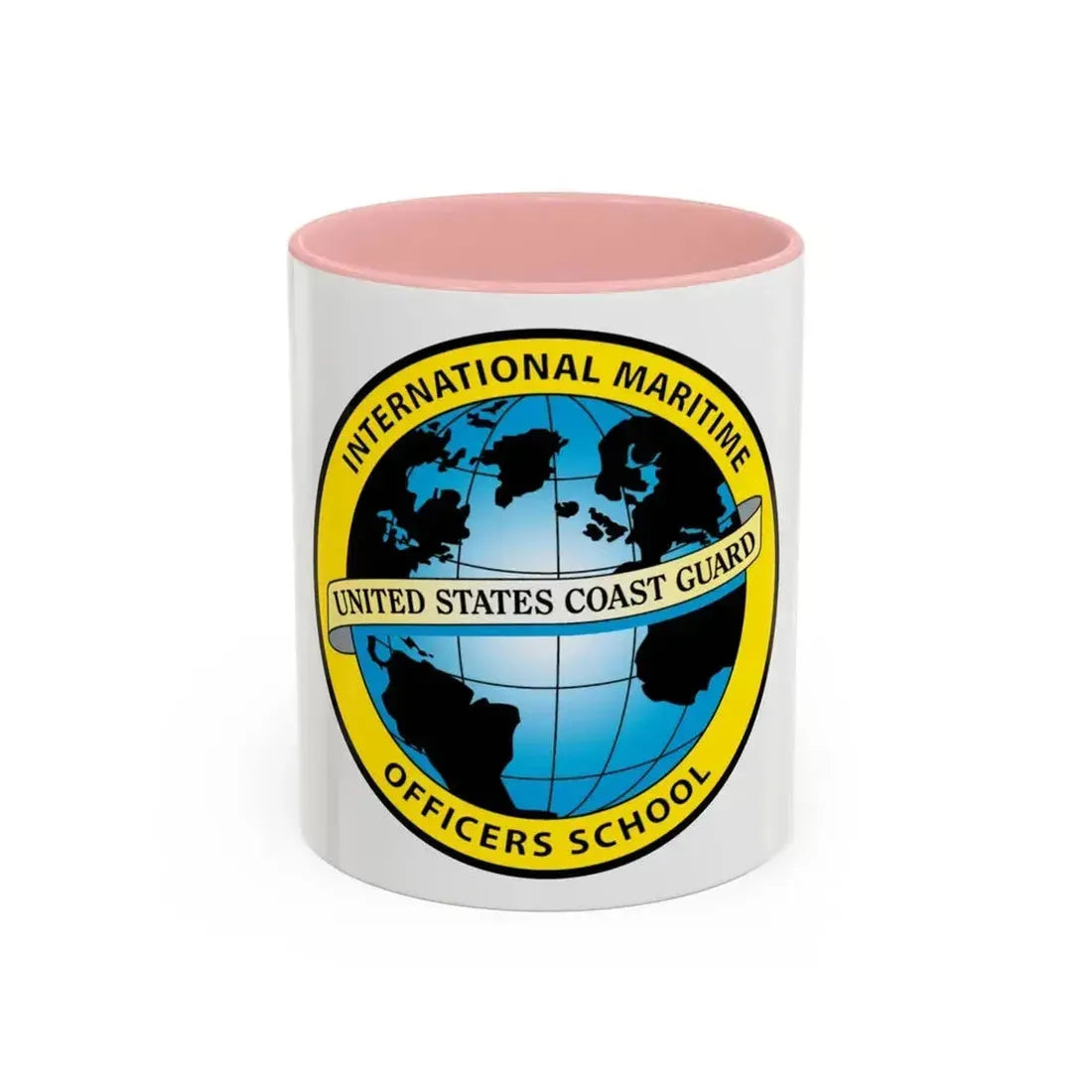 International Maritime Officers School USCG (U.S. Coast Guard) Accent Coffee Mug 11oz Pink - Go Mug Yourself