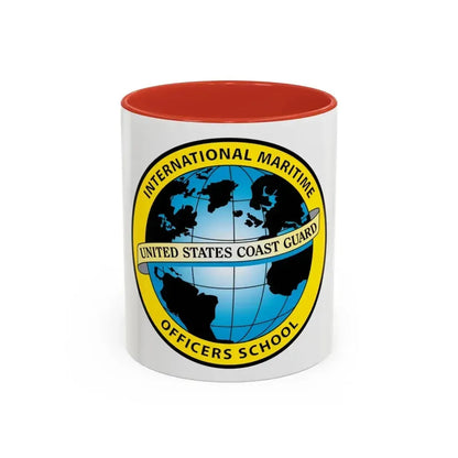 International Maritime Officers School USCG (U.S. Coast Guard) Accent Coffee Mug 11oz Red - Go Mug Yourself