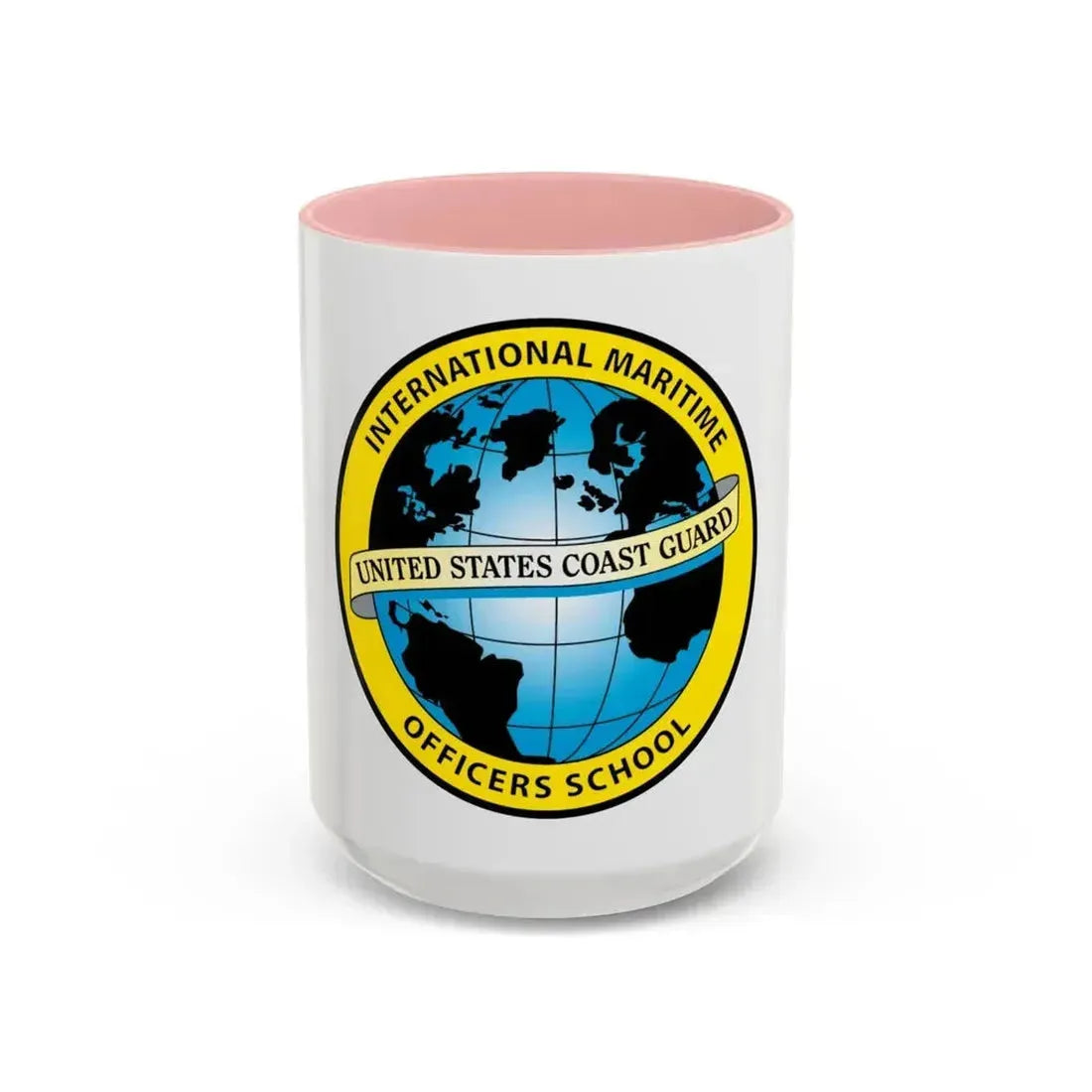 International Maritime Officers School USCG (U.S. Coast Guard) Accent Coffee Mug 15oz Pink - Go Mug Yourself