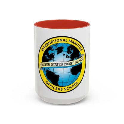 International Maritime Officers School USCG (U.S. Coast Guard) Accent Coffee Mug 15oz Red - Go Mug Yourself