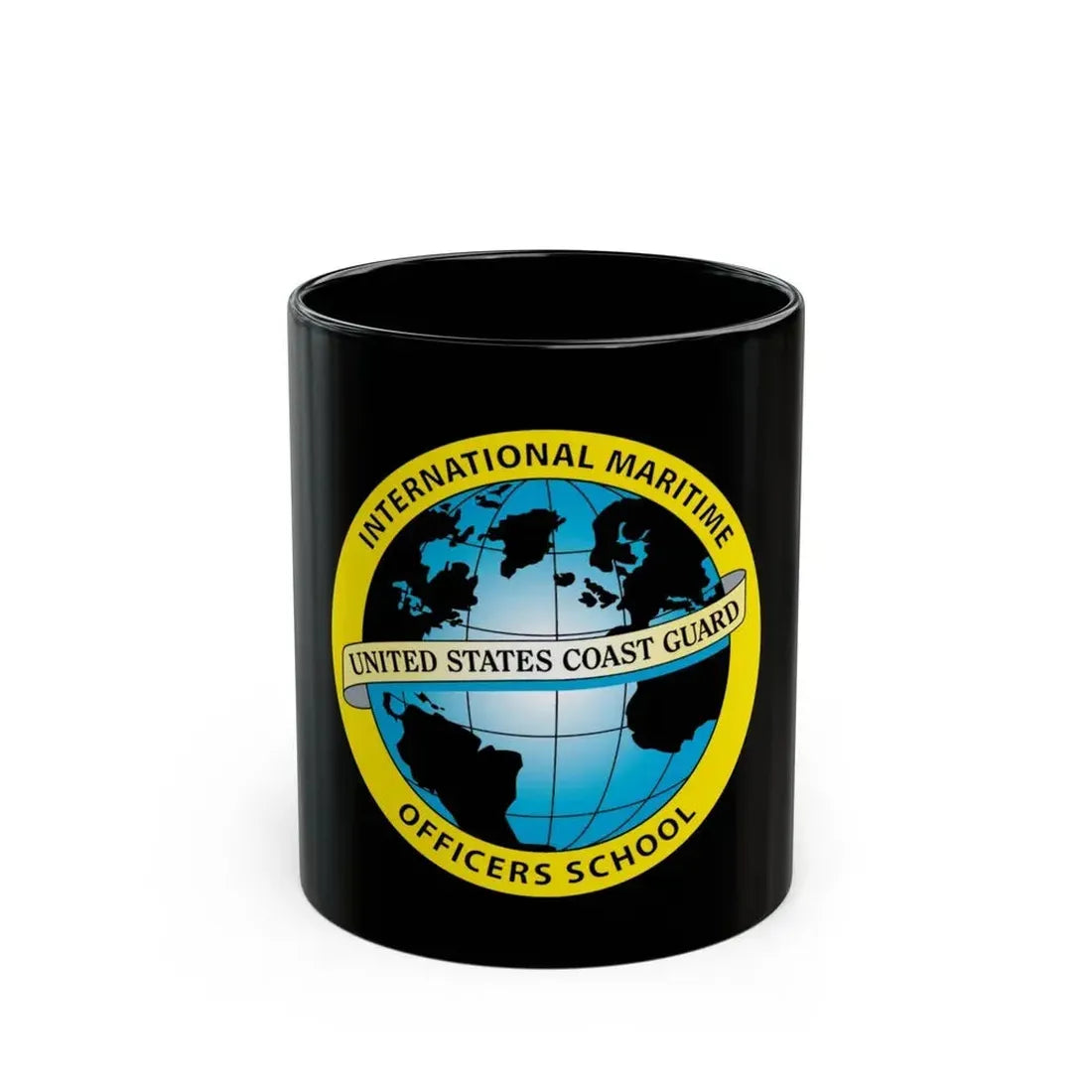 International Maritime Officers School USCG (U.S. Coast Guard) Black Coffee Mug 11oz - Go Mug Yourself