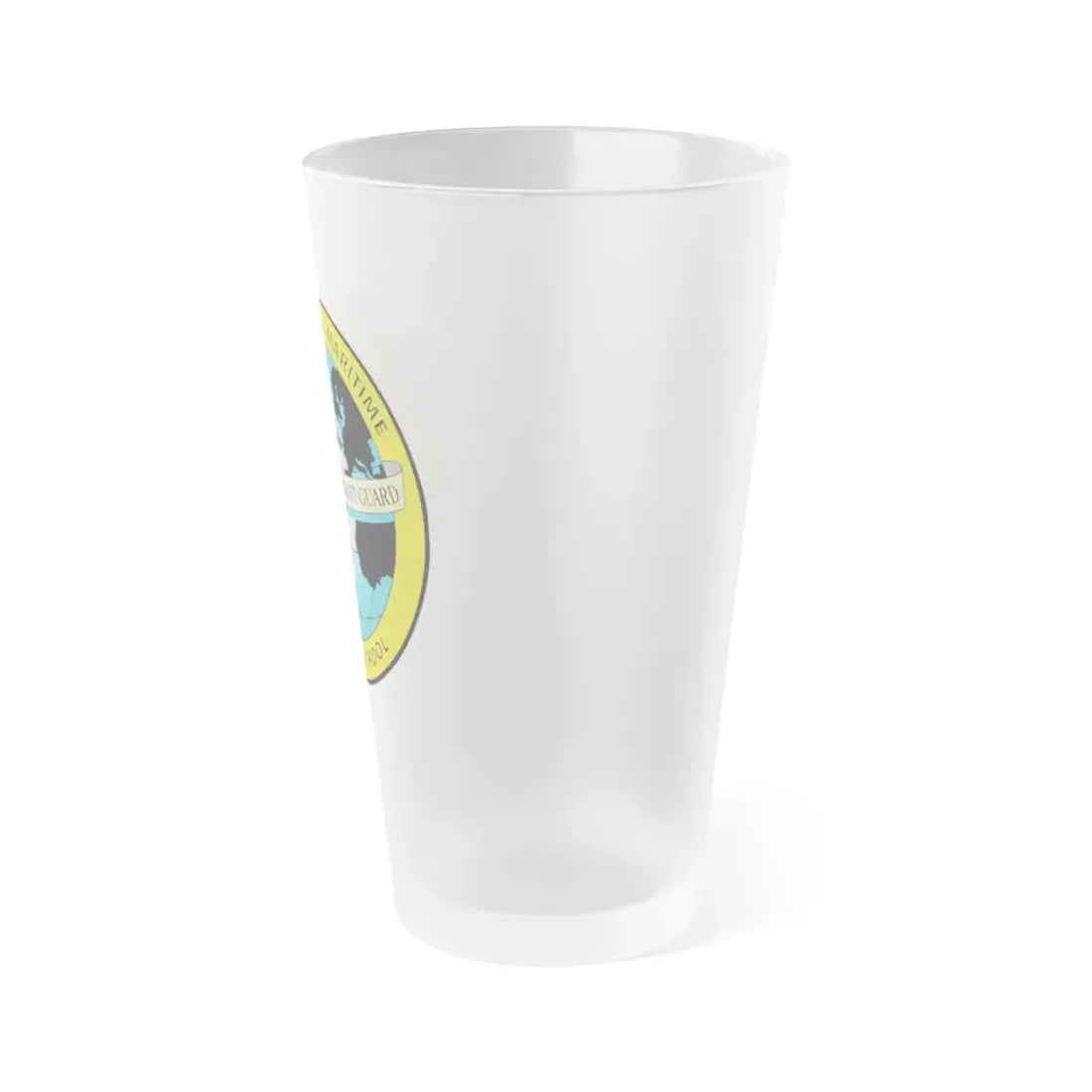 International Maritime Officers School USCG (U.S. Coast Guard) Frosted Pint Glass 16oz - Go Mug Yourself